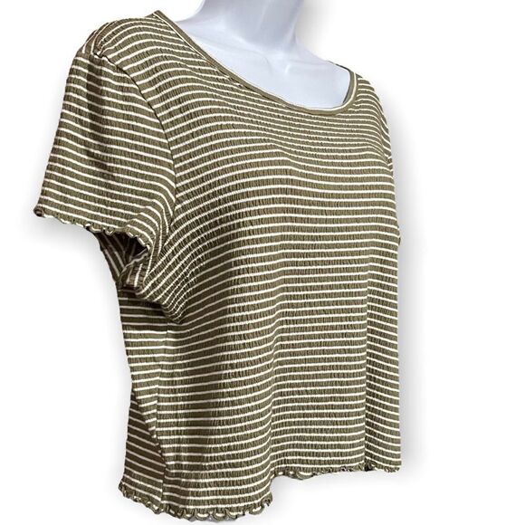 American Eagle Striped Crop Top - Picture 1 of 6